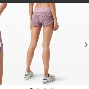 lululemon sz 8 Speed Up Shorts - Incognito Camo Pink Taupe running workout